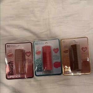 Bold & Bright Lipstick Set - Dusty Rose, Juicy Cherry, Sweet Cocoa